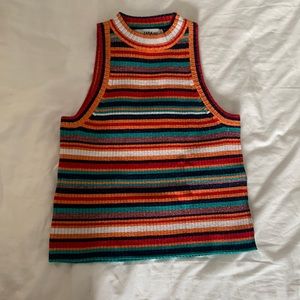 Zara Knit striped top and S
